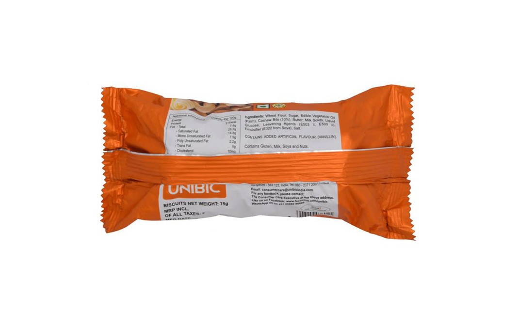 Unibic Cashew Cookies    Pack  75 grams